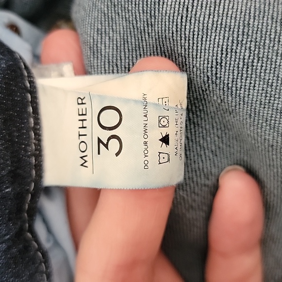 MOTHER Women's Jeans Here Kitty Kitty Raw Hem Skinny Low Rise Size 30 - Picture 7 of 13